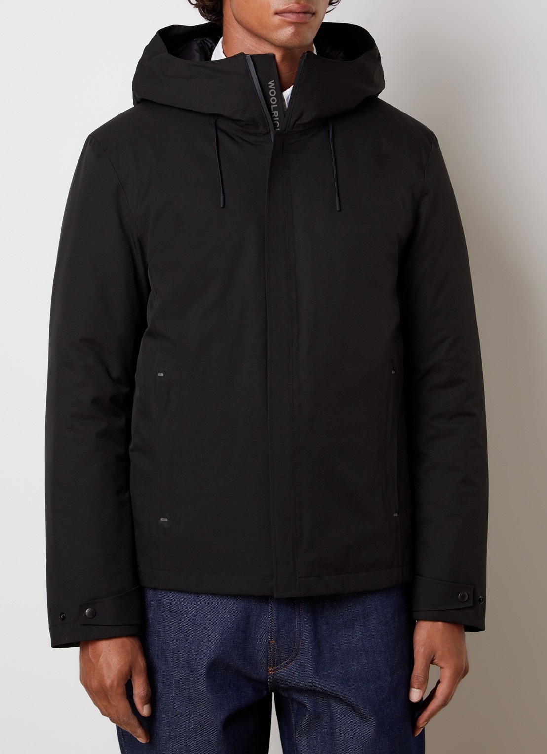 Woolrich Crestmont 3-in-1 gewatteerde parka met uitneembare voering - detail zwart