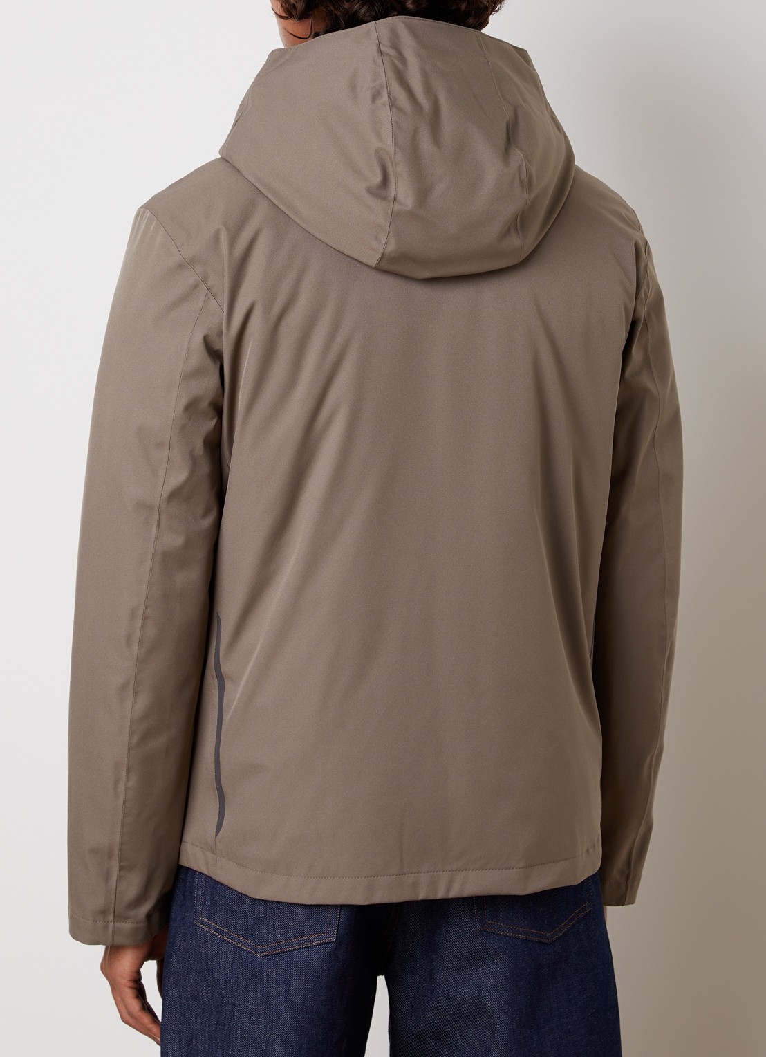Woolrich Crestmont 3-in-1 gewatteerde parka met uitneembare voering - achterkant 4 zand