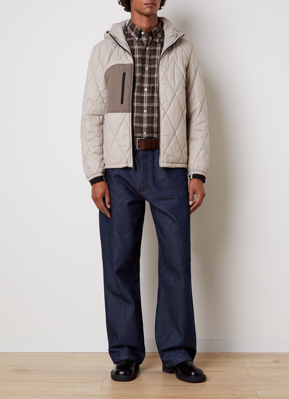 Woolrich Crestmont 3-in-1 gewatteerde parka met uitneembare voering - voorkant 6 zand