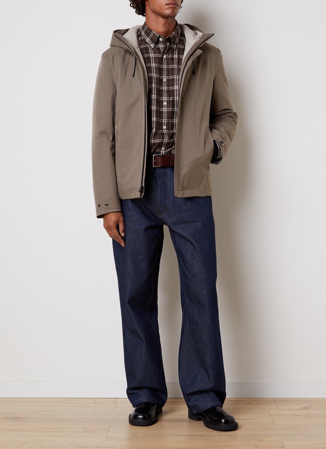 Woolrich Crestmont 3-in-1 gewatteerde parka met uitneembare voering - voorkant 7 zand