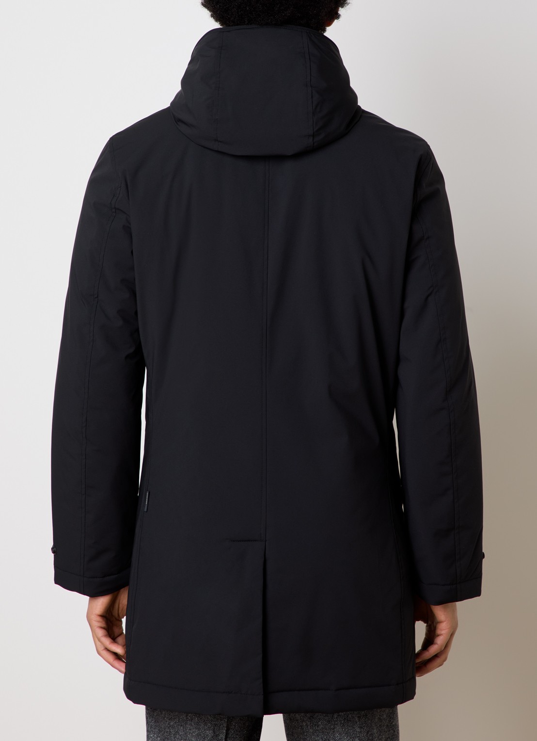Woolrich Gewatteerde parka met afneembare capuchon - achterkant zwart