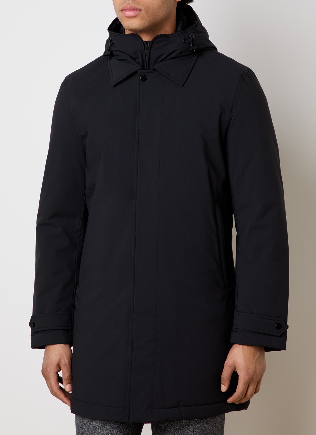 Woolrich Gewatteerde parka met afneembare capuchon - detail 4 zwart