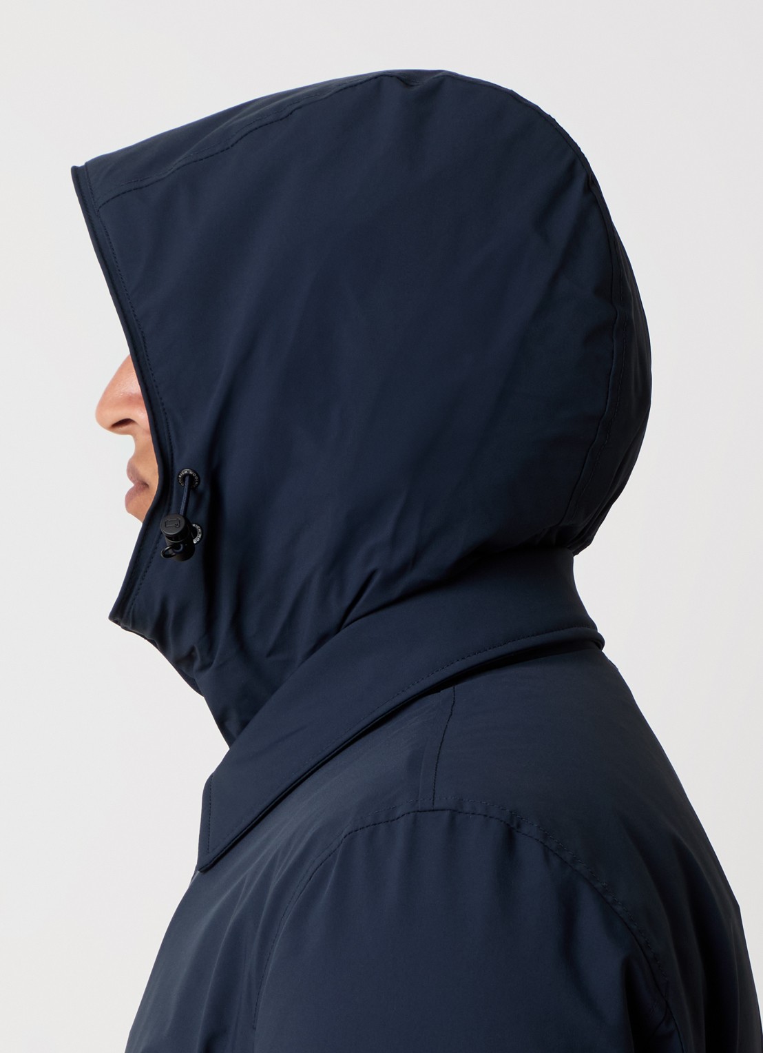 Woolrich Gewatteerde parka met afneembare capuchon - detail 3 donkerblauw
