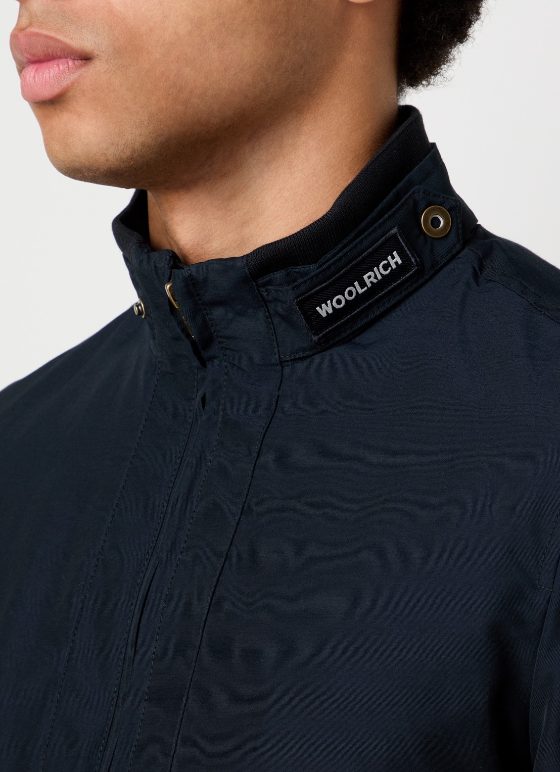 Woolrich Jack met logo en steekzakken - detail 4 donkerblauw