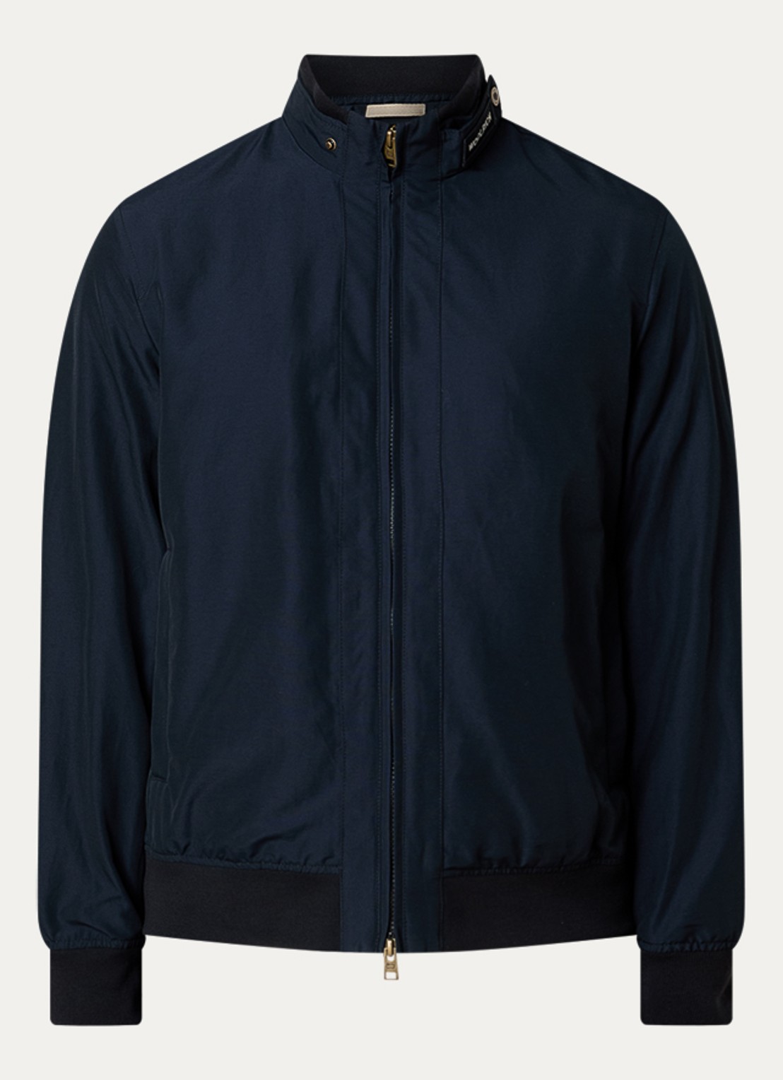 Woolrich Jack met logo en steekzakken - voorkant 5 donkerblauw