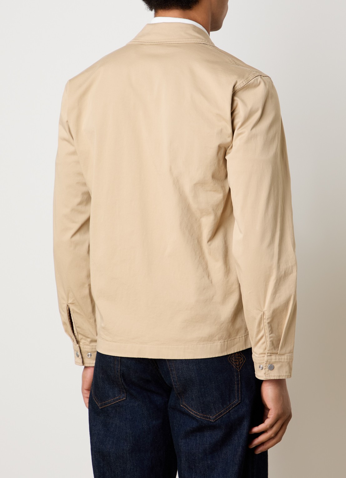 Woolrich Jack met steekzakken - achterkant khaki