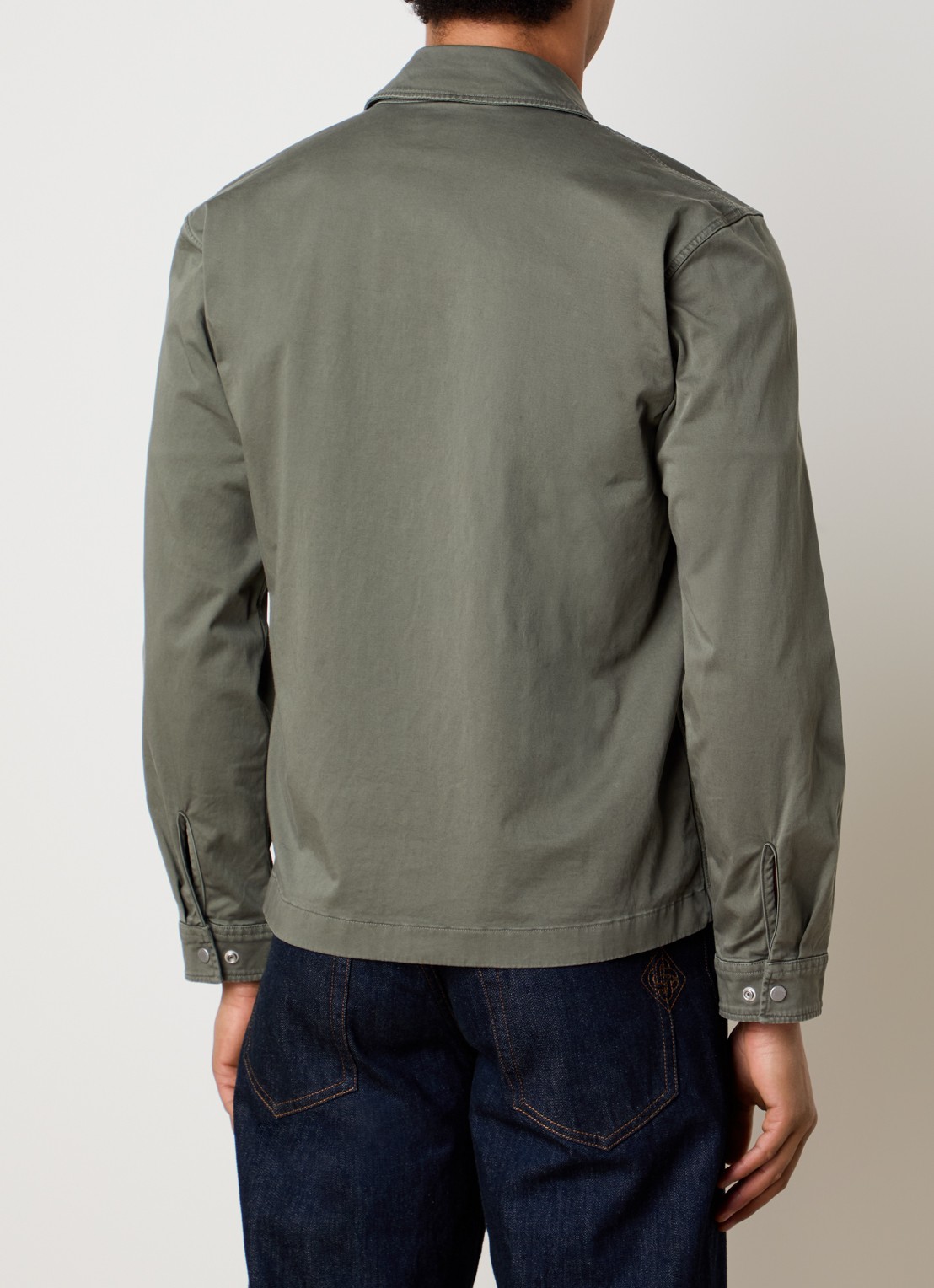 Woolrich Jack met steekzakken - achterkant 3 olijfgroen