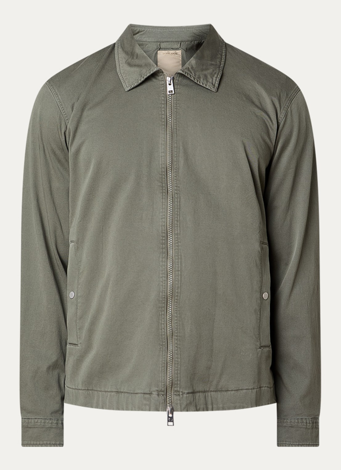 Woolrich Jack met steekzakken - voorkant 4 olijfgroen