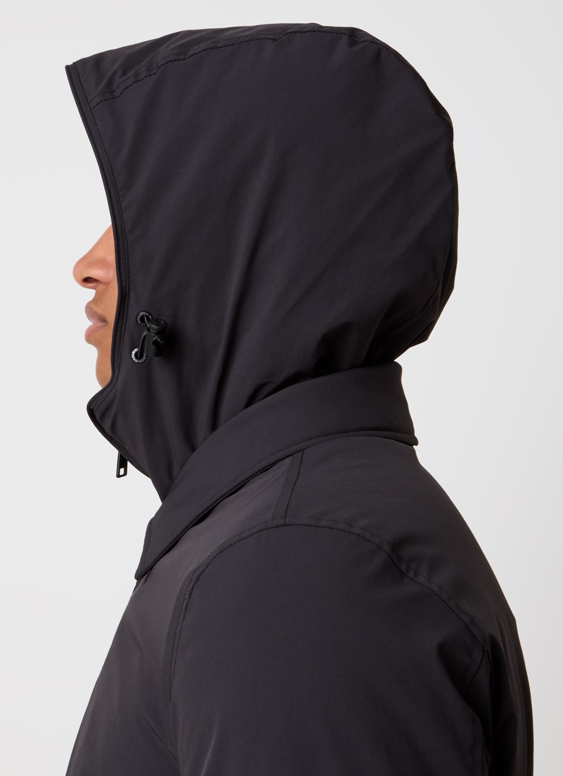Woolrich Parka met capuchon en ritszakken - detail 5 zwart