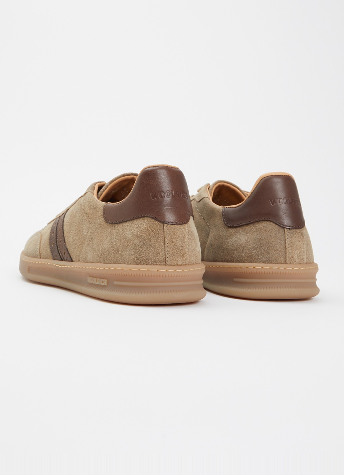 Woolrich Samba sneaker van suède met details van leer  - achterkant 4 zwart