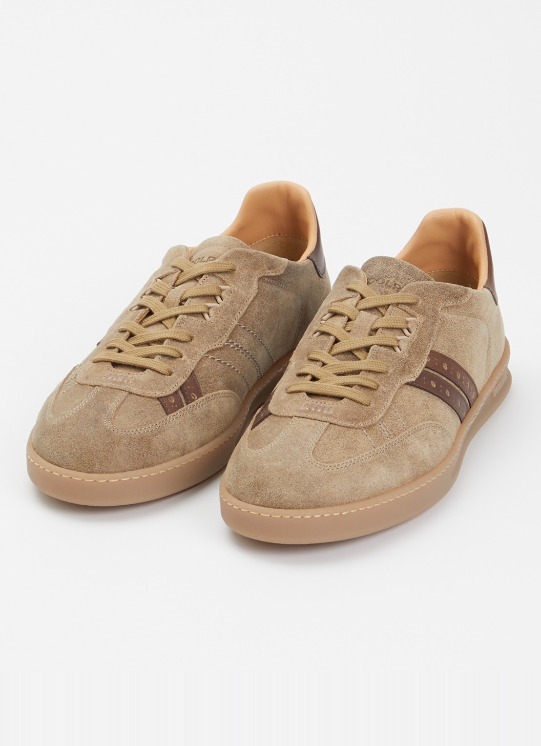 Woolrich Samba sneaker van suède met details van leer  - detail zwart