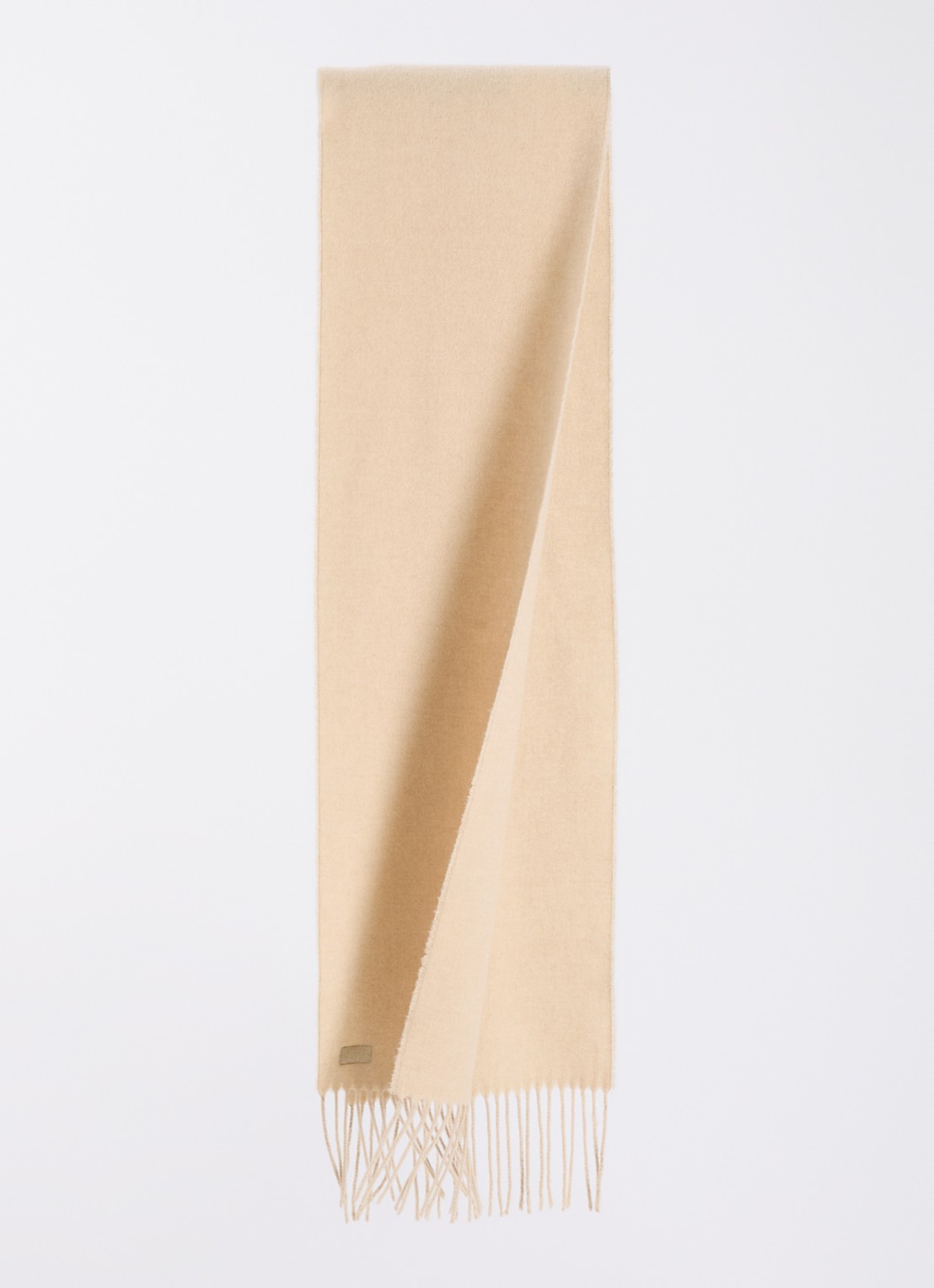 Woolrich Sjaal van wol met franjes 200 x 25 cm - detail beige