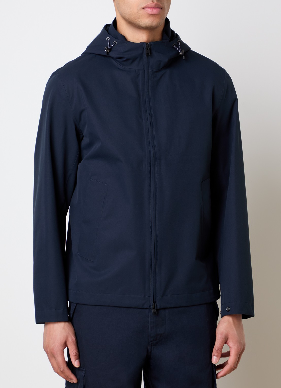 Woolrich Softshell jack met capuchon - detail 4 donkerblauw