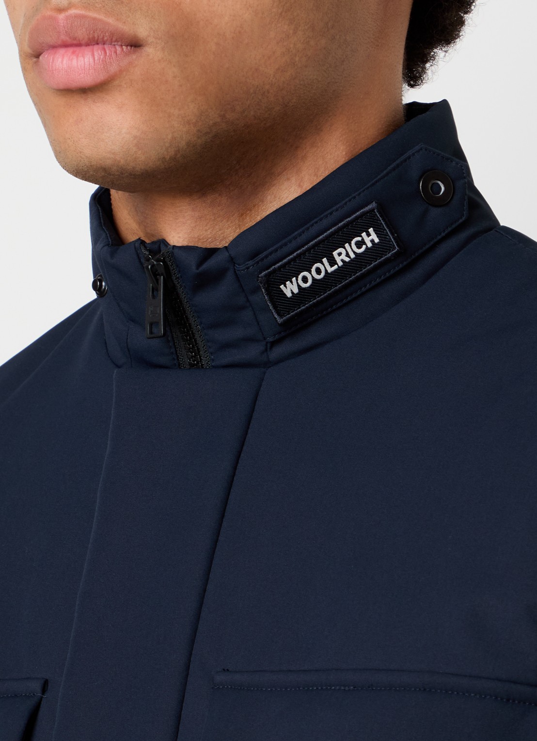 Woolrich Softshell jack met ritszakken - detail 5 donkerblauw