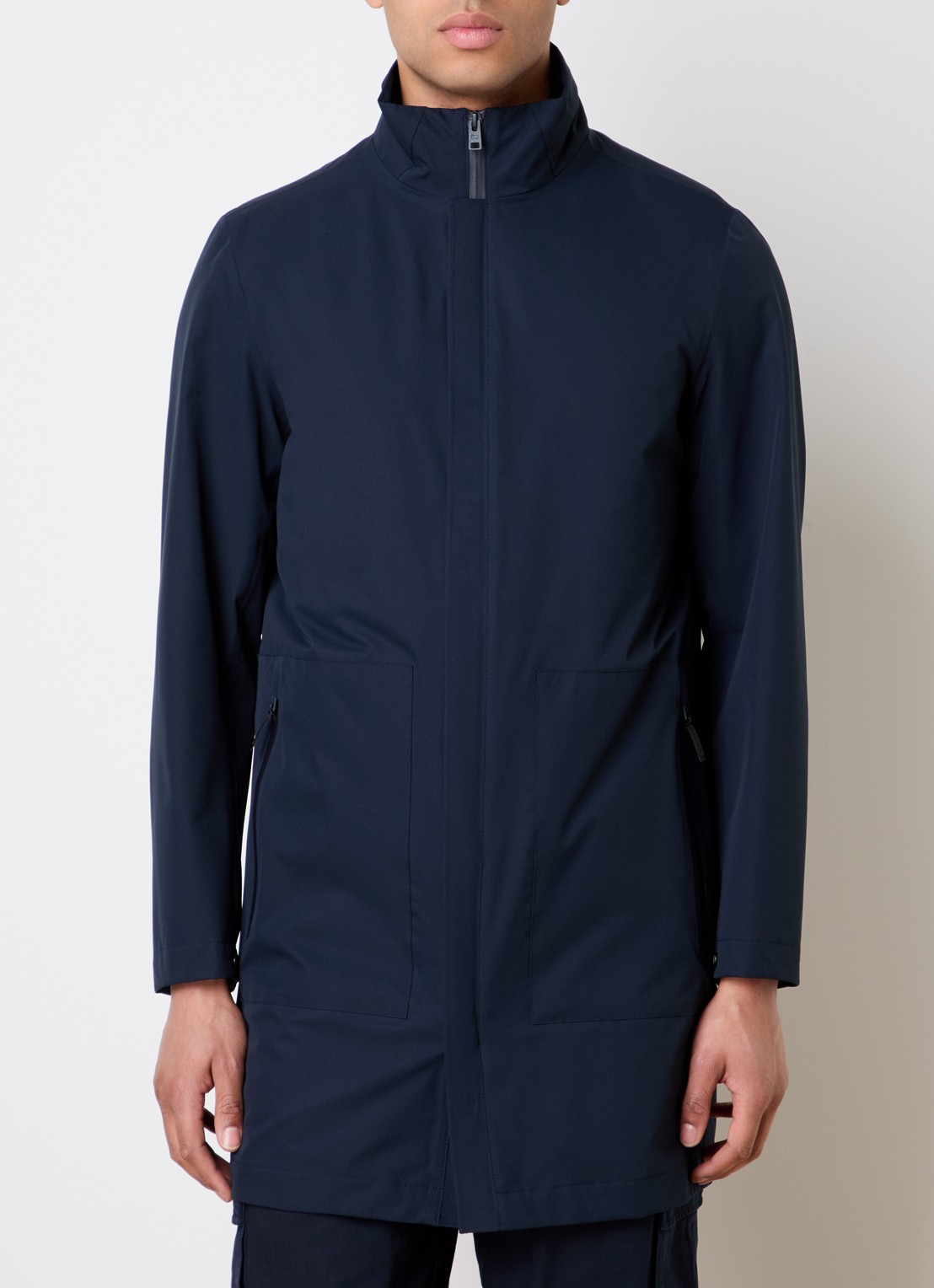 Woolrich Softshell parka met ritszakken - detail 4 donkerblauw