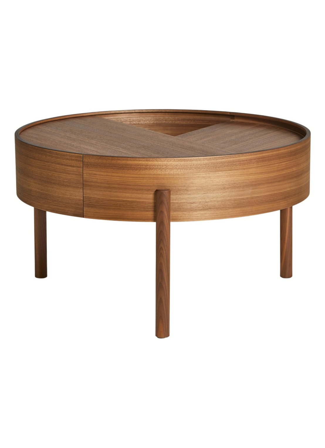 Woud Arc salontafel  - voorkant bruin