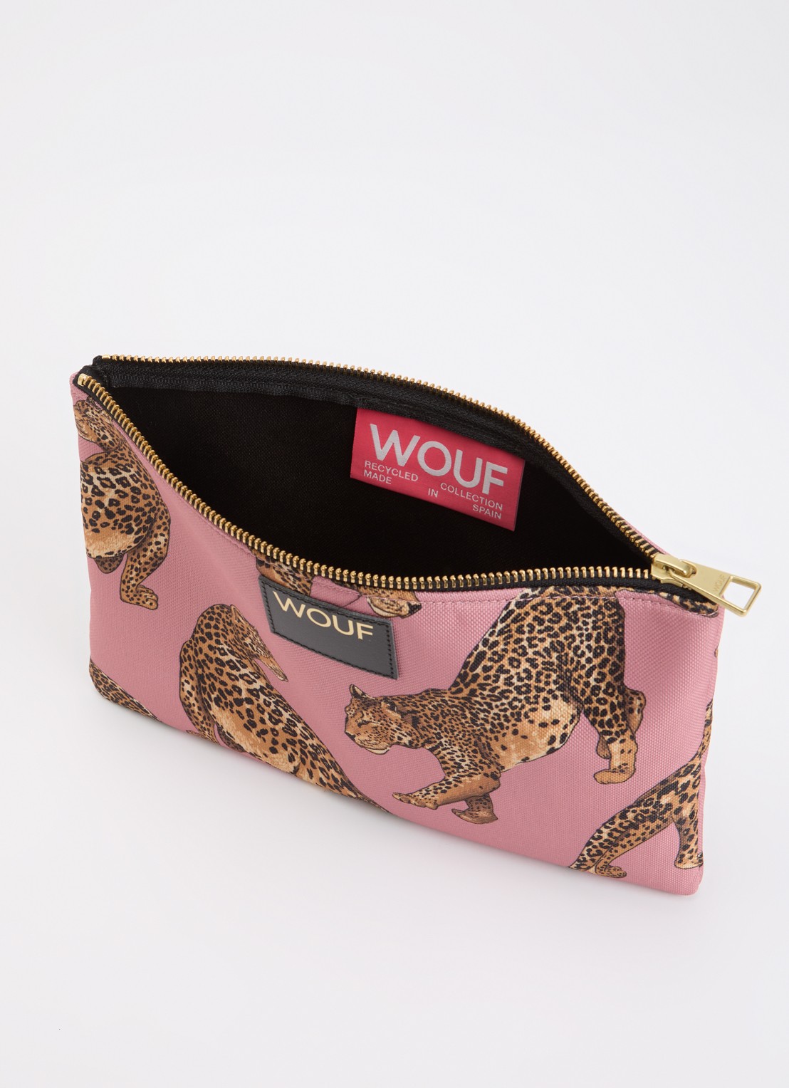 Wouf Blush toilettas met print - voorkant 2 roze