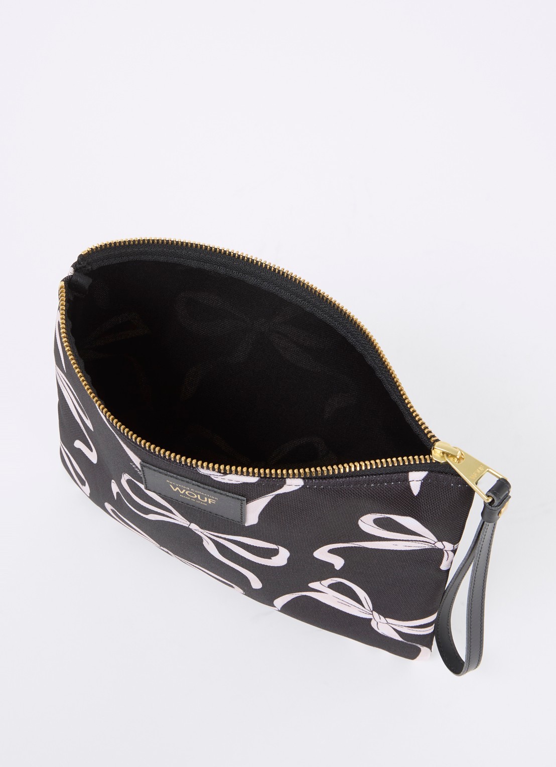Wouf Carlota XL toilettas met print - voorkant 2 zwart
