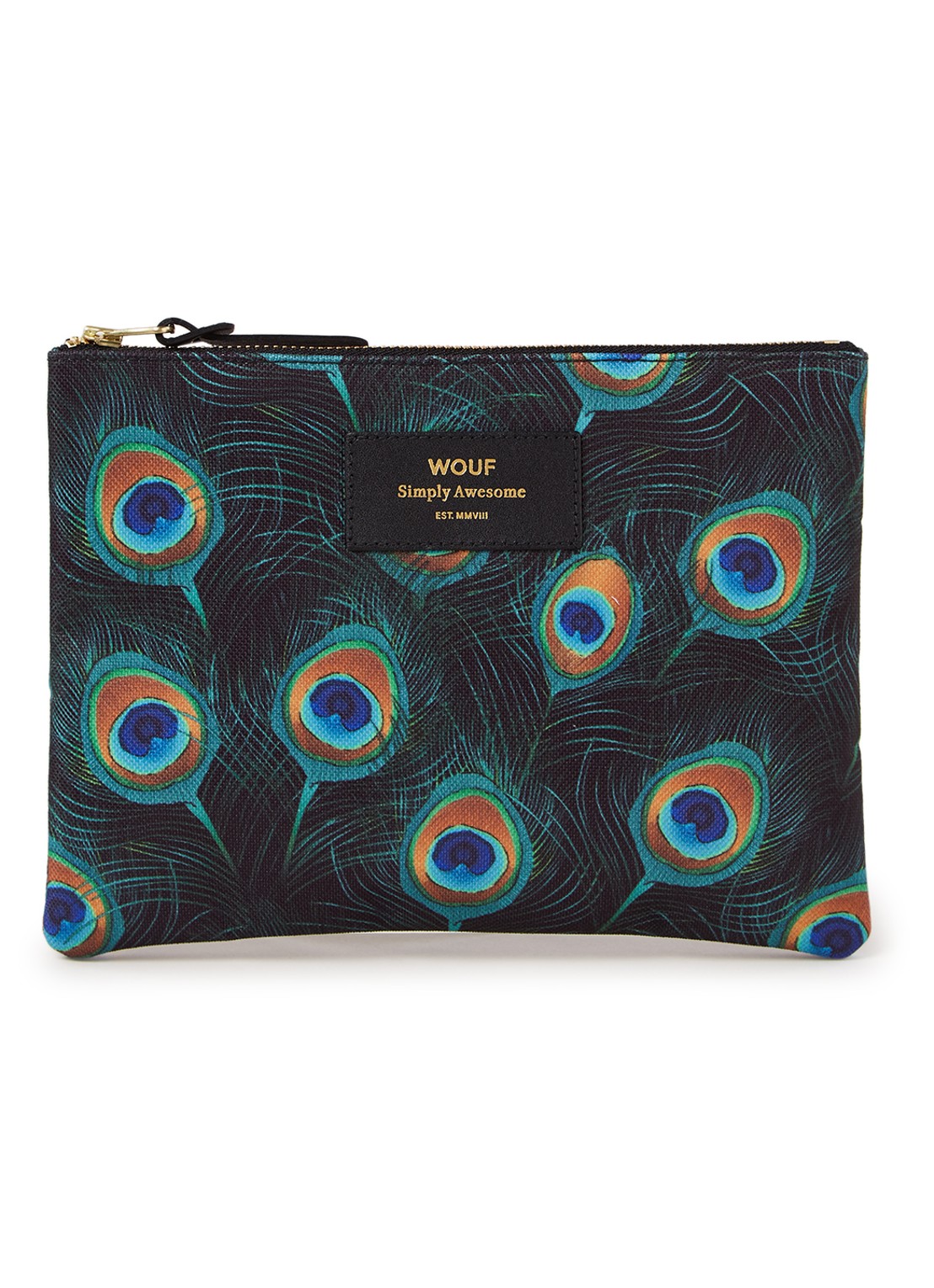 Wouf Etui met print - voorkant groen