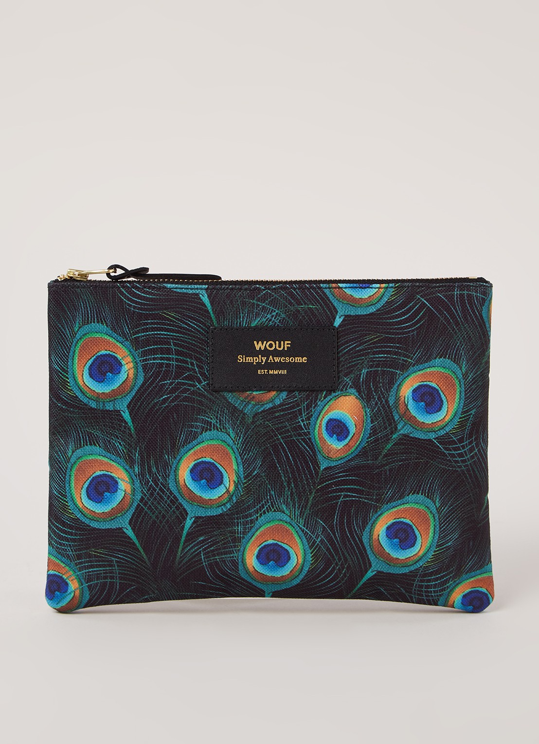 Wouf Etui met print - voorkant 2 groen