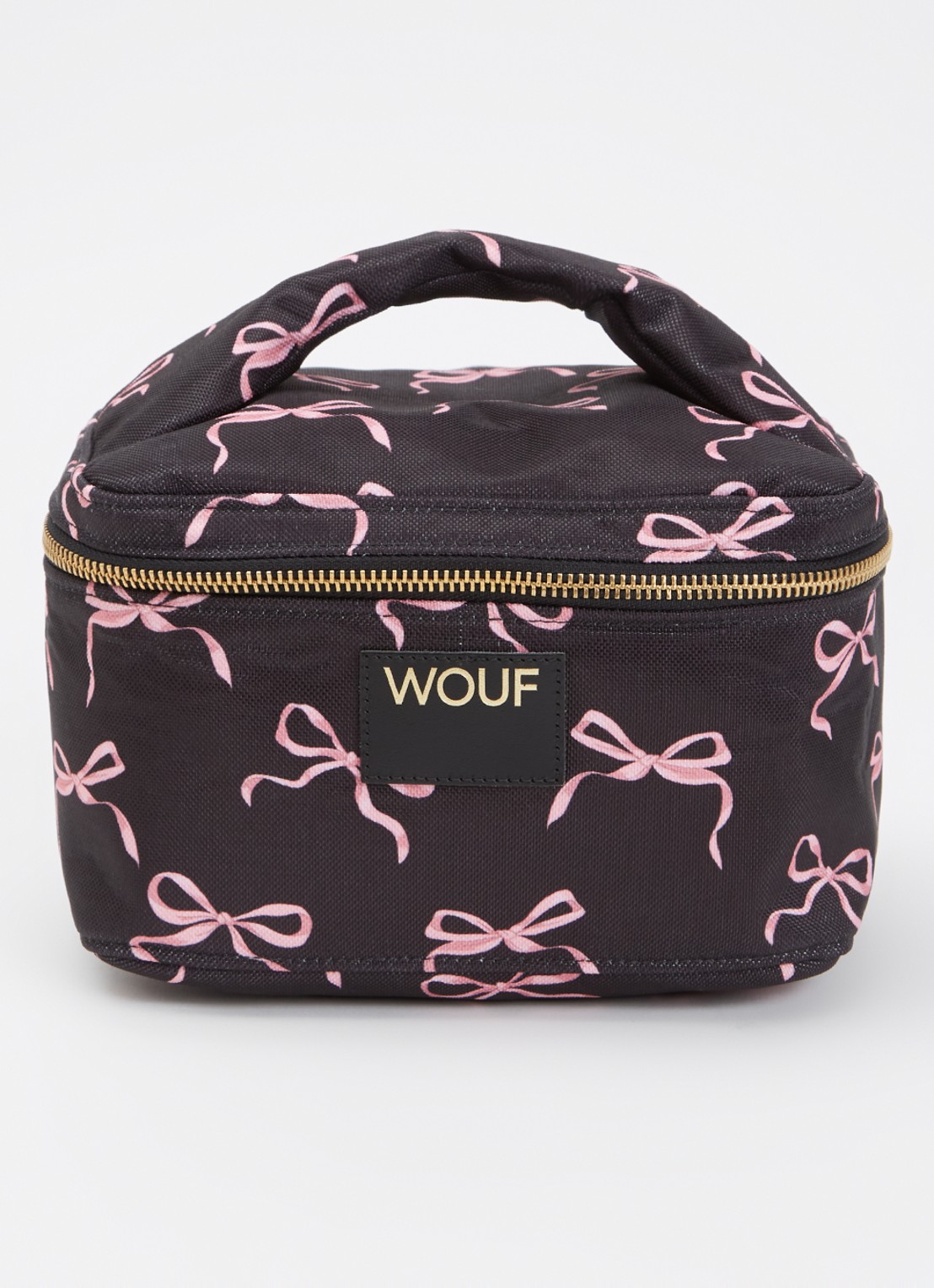Wouf Juliette make-up tas met print - voorkant zwart