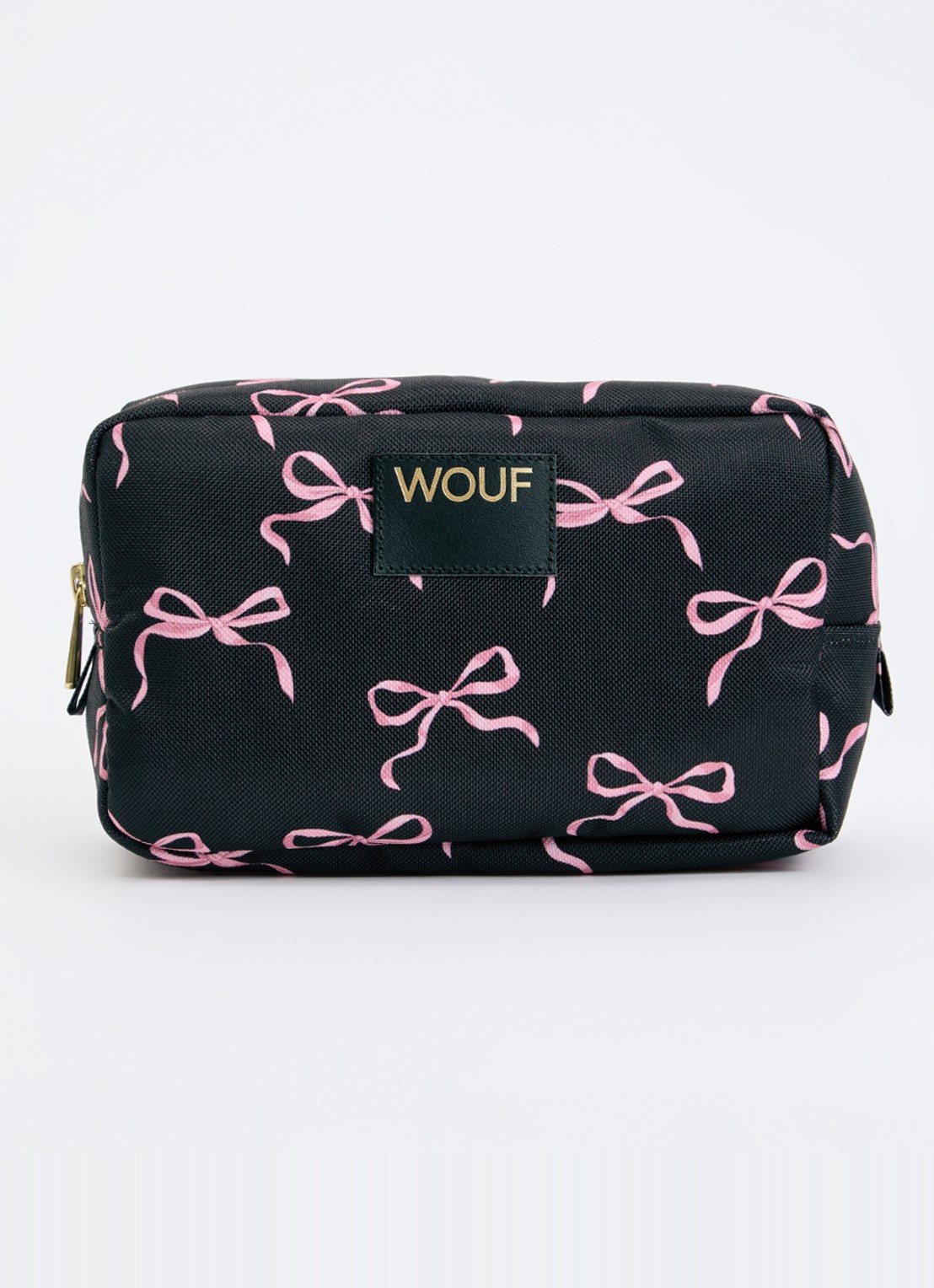 Wouf Juliette toilettas met print - voorkant zwart