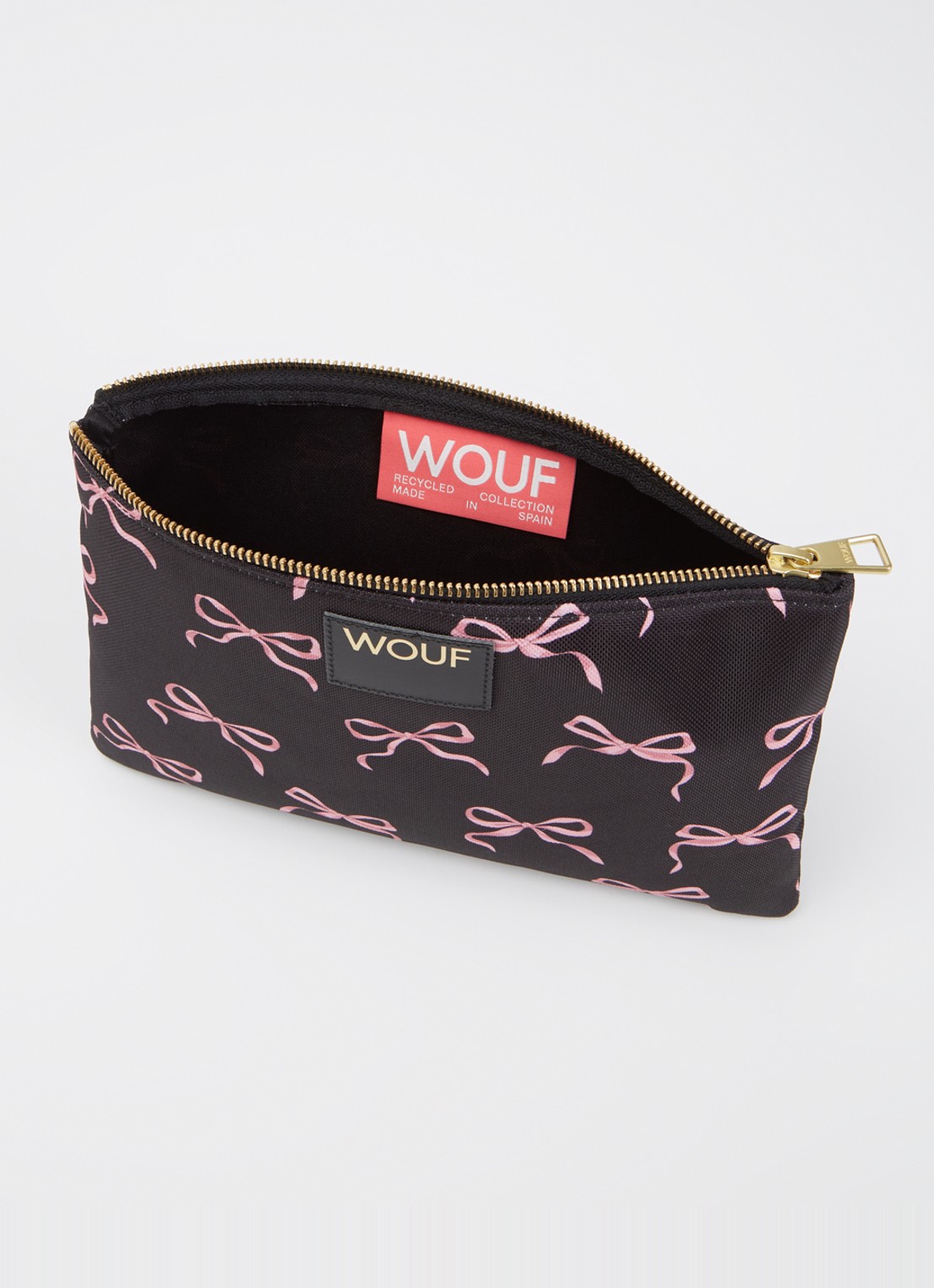 Wouf Juliette toilettas met print - detail zwart