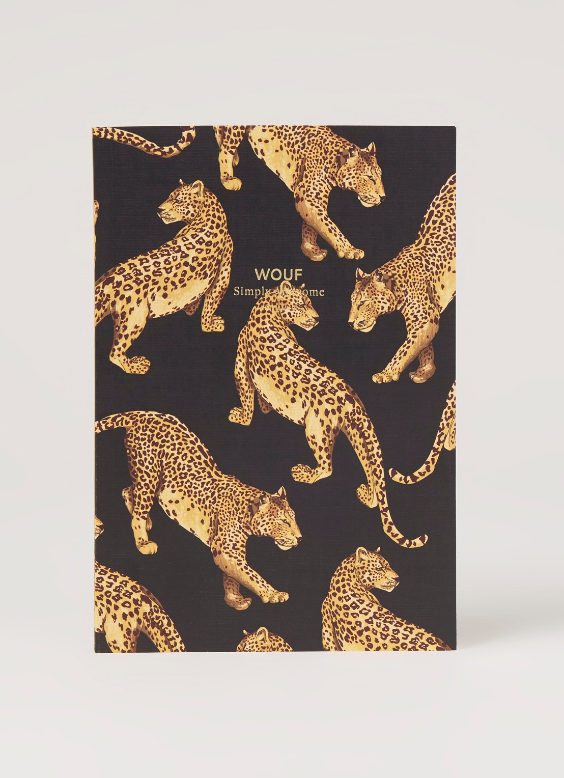Wouf Leopard A5 gelineerd noititieboek - voorkant 2 zwart