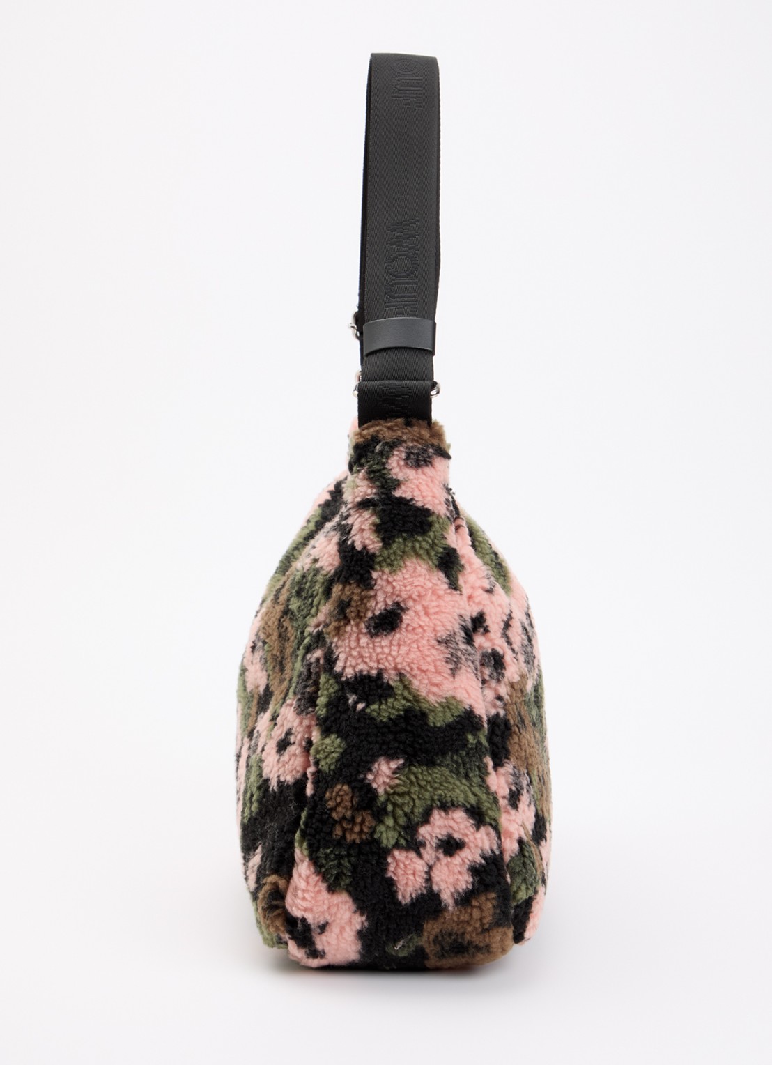 Wouf Margot Hobo schoudertas van teddy met print - detail 2 multicolor