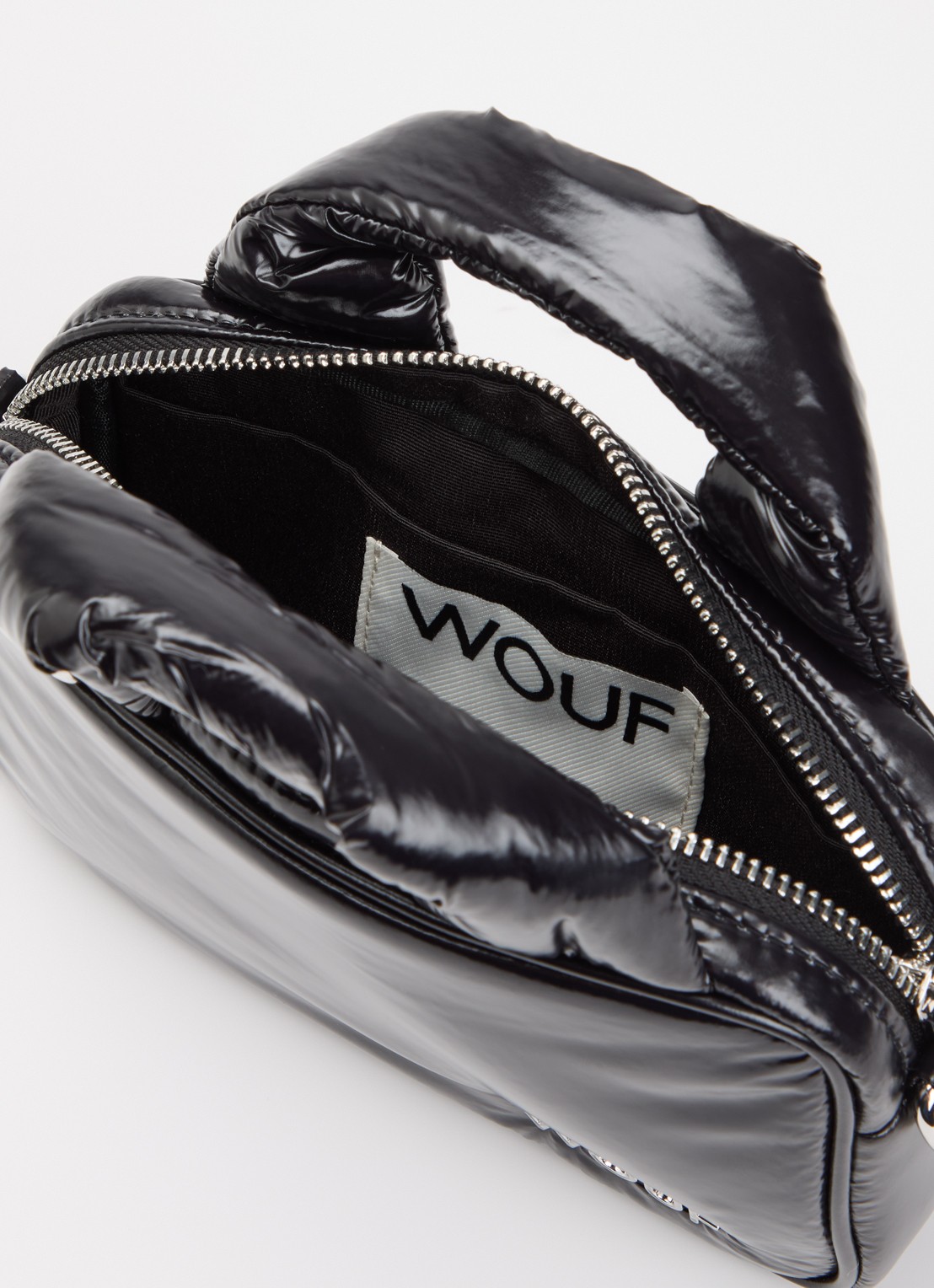 Wouf Night Mini handtas met logo en afneembare schouderriem - detail 3 zwart