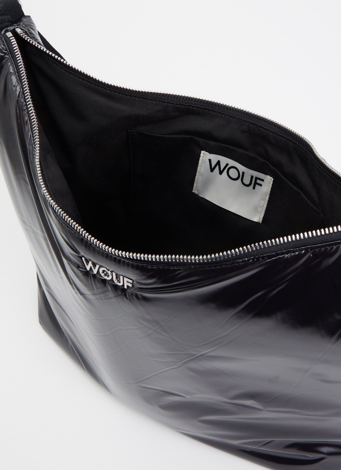 Wouf Night schoudertas met logo - detail 3 zwart