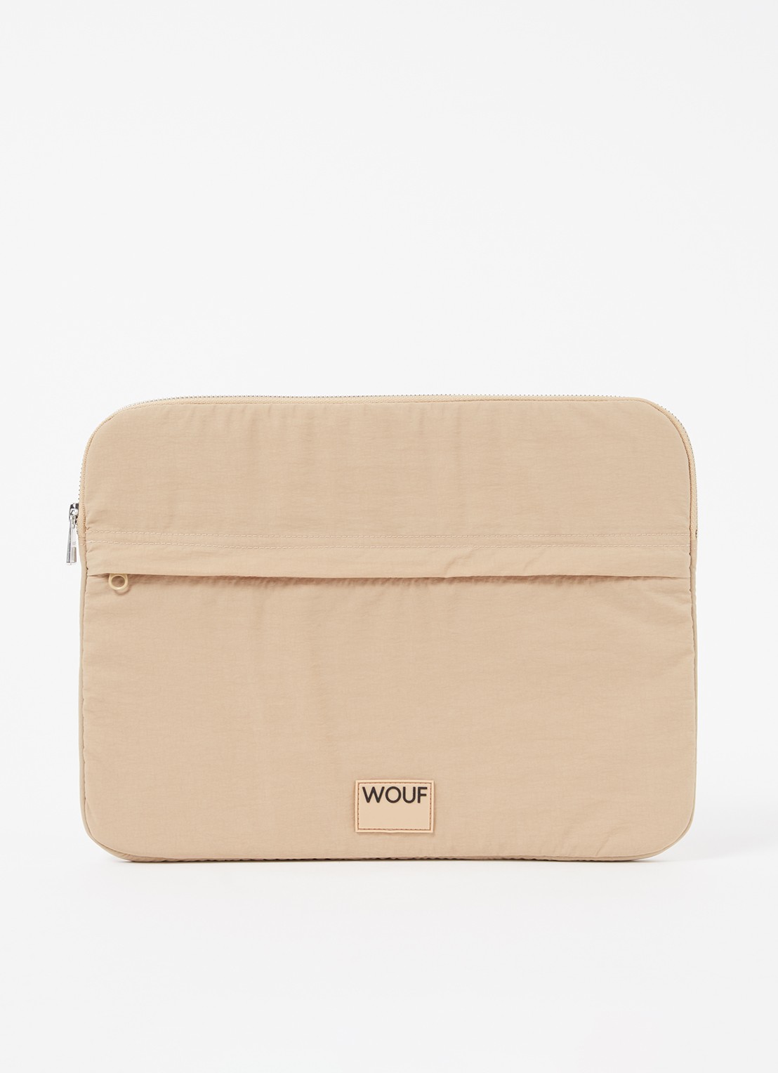 Wouf Oatmilk laptophoes 13 en 14 inch - voorkant beige