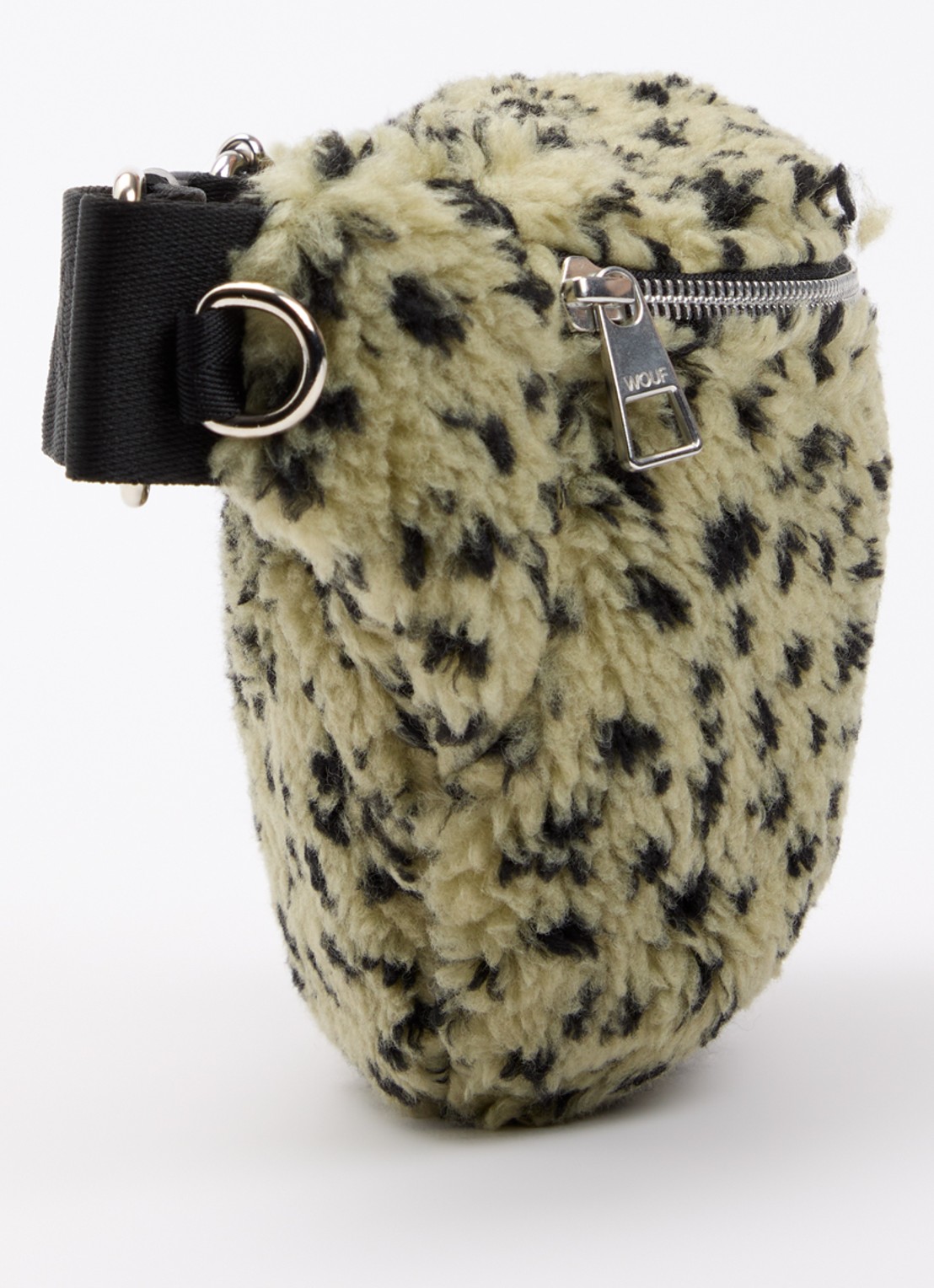 Wouf Olivia heuptas van teddy met panterprint - detail 3 lichtgroen