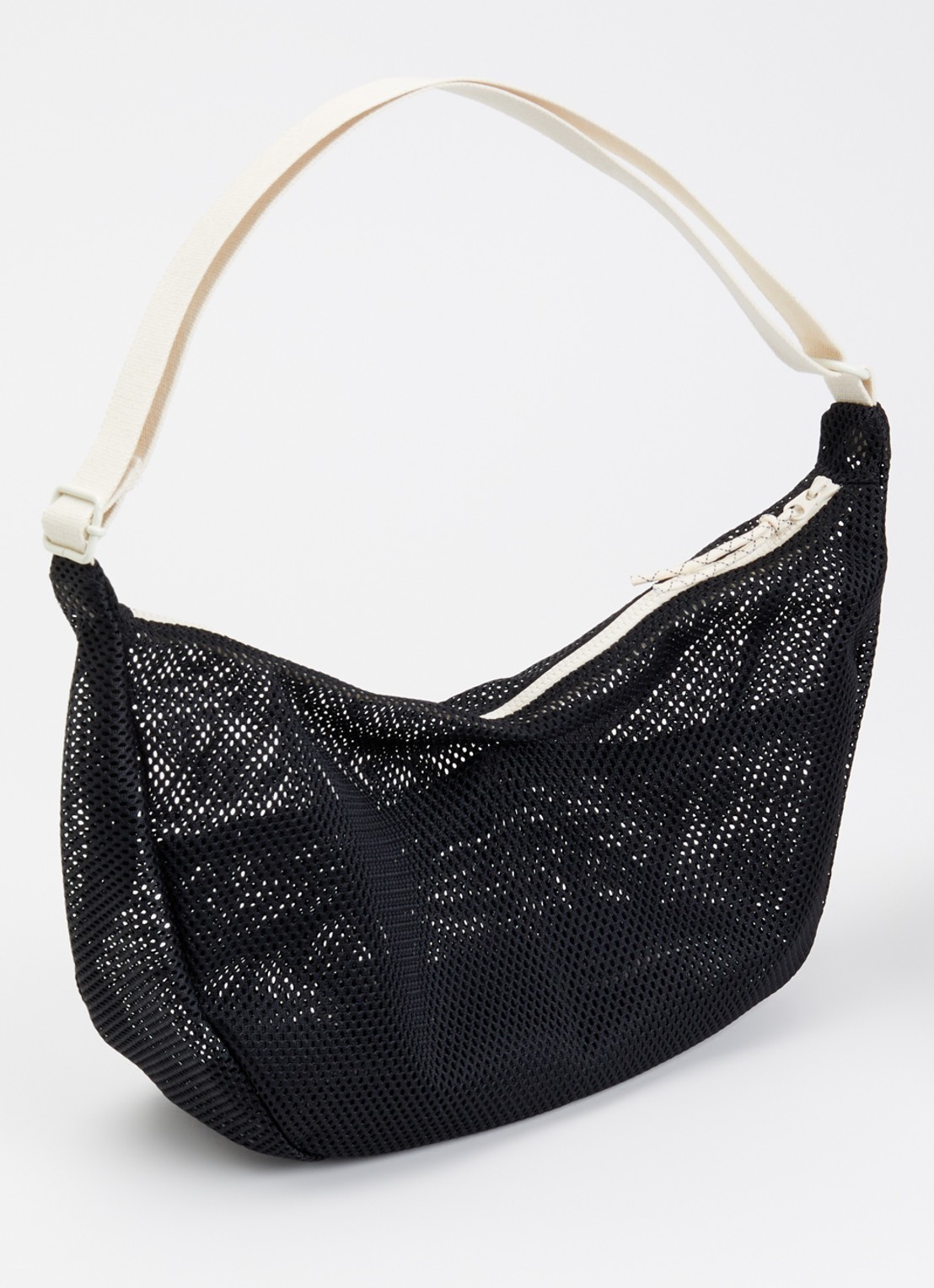 Wouf Onyx Large crossbodytas van mesh met logo - achterkant antraciet