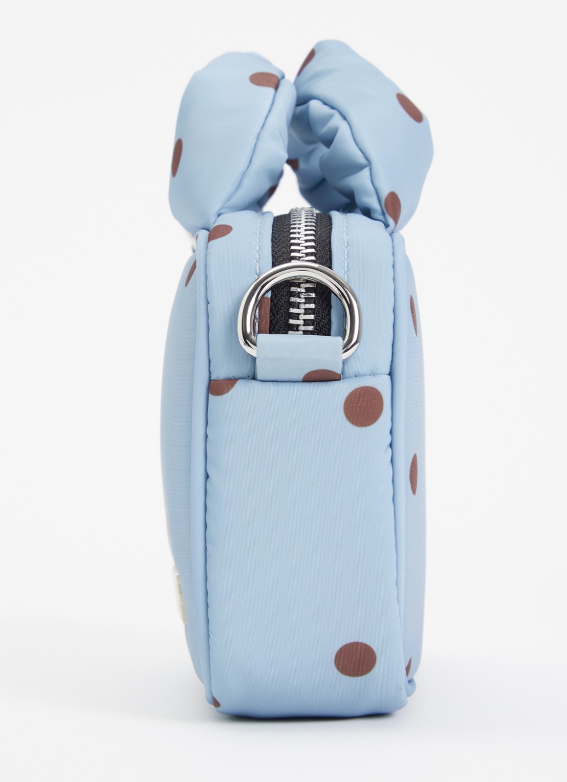 Wouf Polka mini handtas met afneembare schouderriem  - detail 3 blauwgrijs