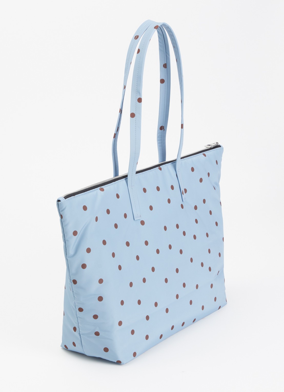 Wouf Polka shopper met stippenprint - achterkant 5 blauw