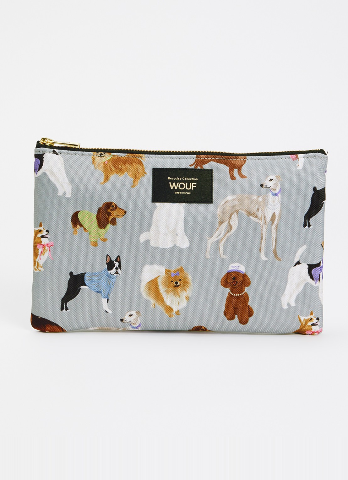 Wouf Puppy XL toilettas met print - voorkant multicolor