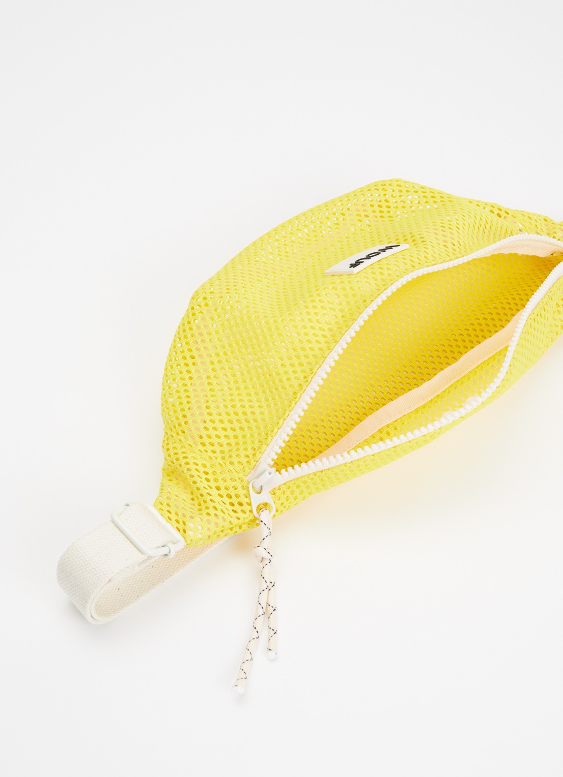 Wouf Ray heuptas van mesh met logo - detail 2 geel