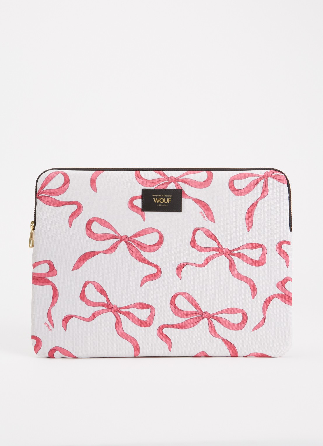 Wouf Rita laptophoes 13 en 14 inch - voorkant roze