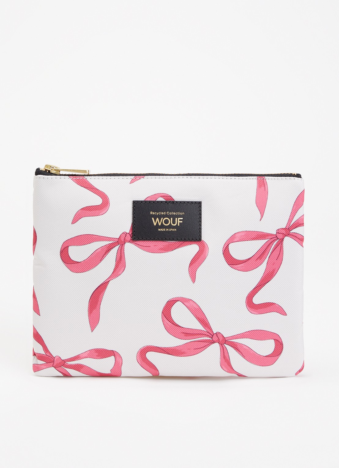 Wouf Rita toilettas met print - voorkant roze