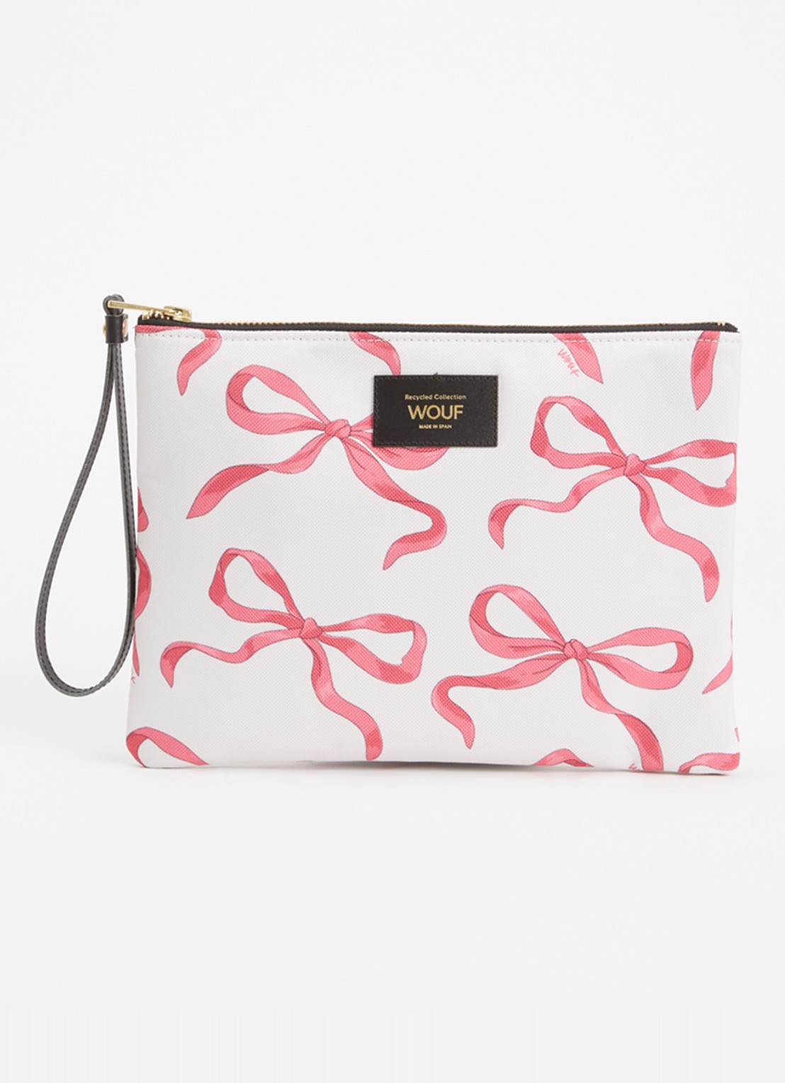 Wouf Rita XL toilettas met print - voorkant roze
