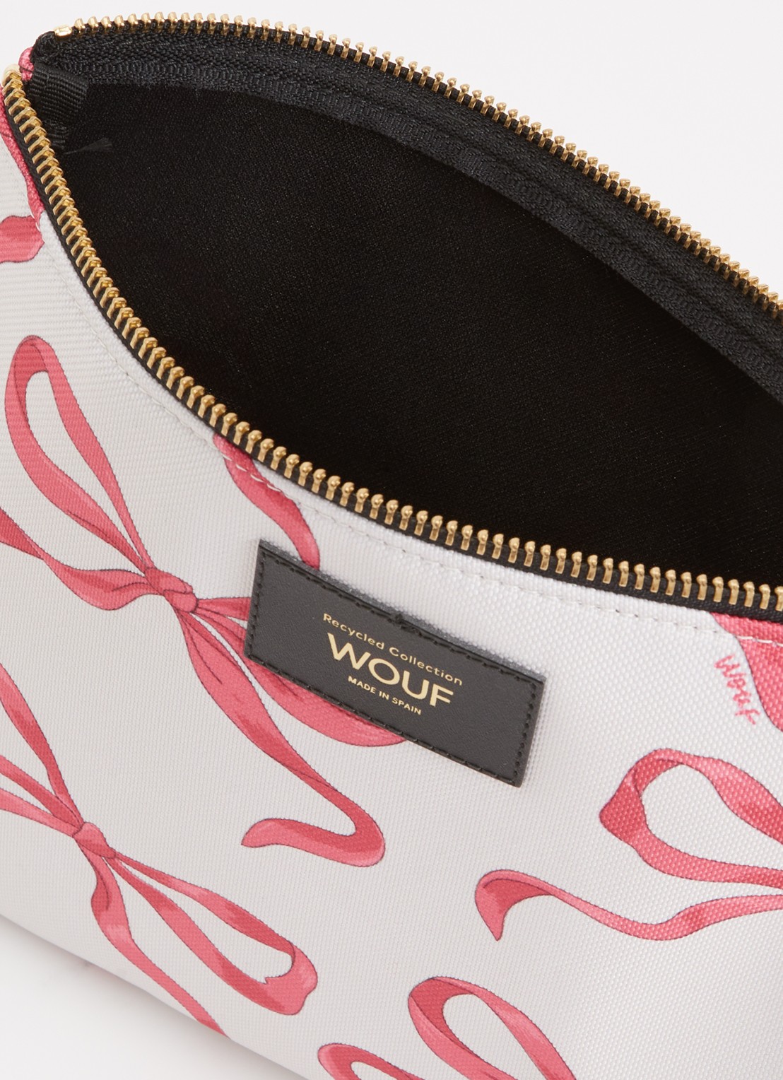 Wouf Rita XL toilettas met print - voorkant 2 roze