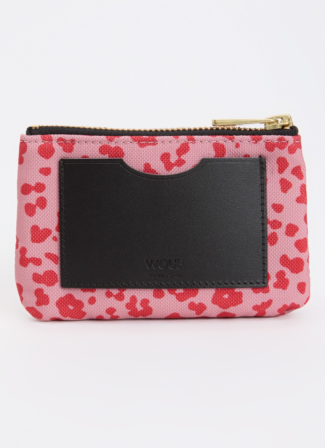 Wouf Roar portemonnee met print - achterkant roze
