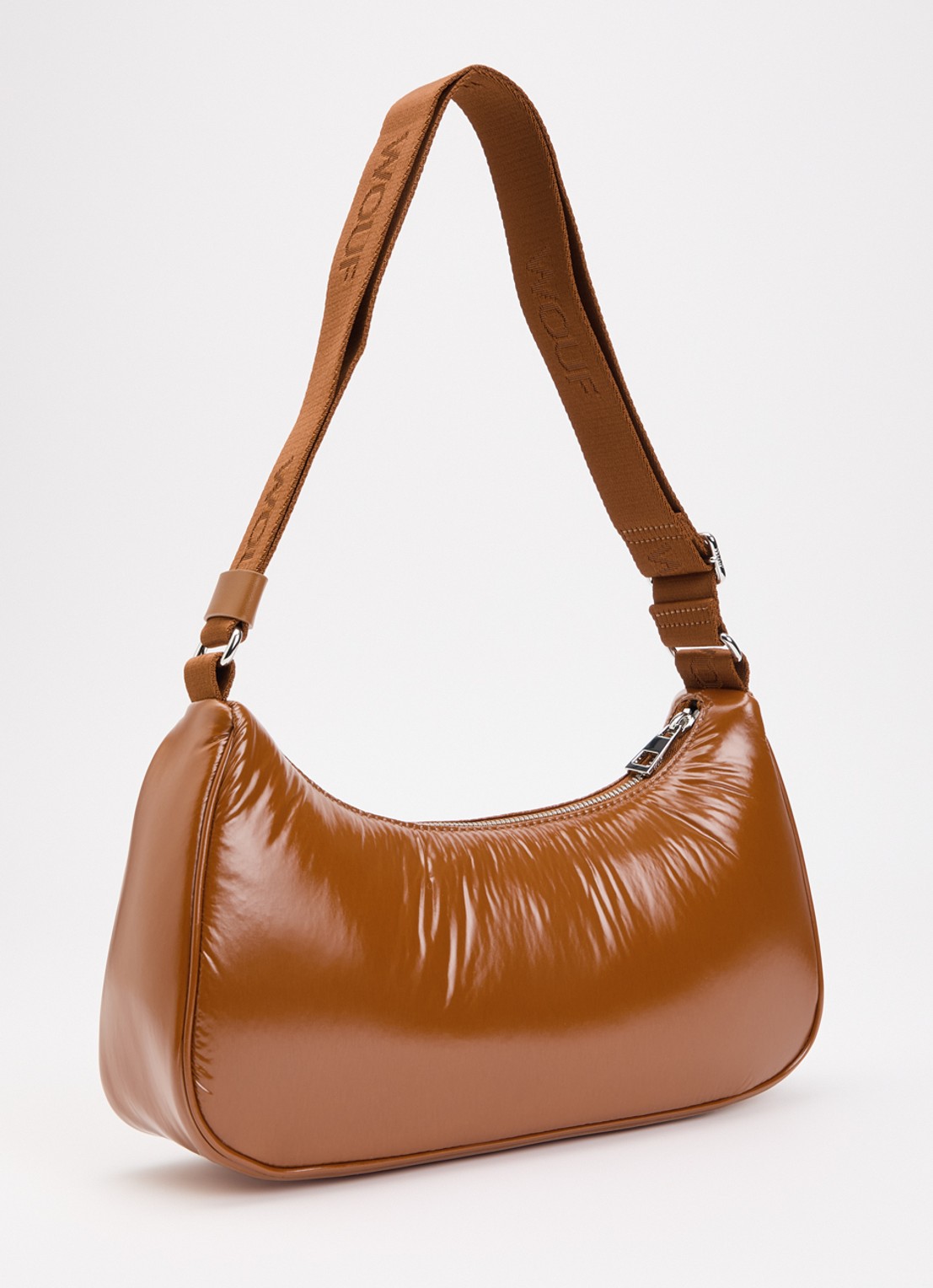 Wouf Sienna crossbodytas met logo - achterkant 4 camel