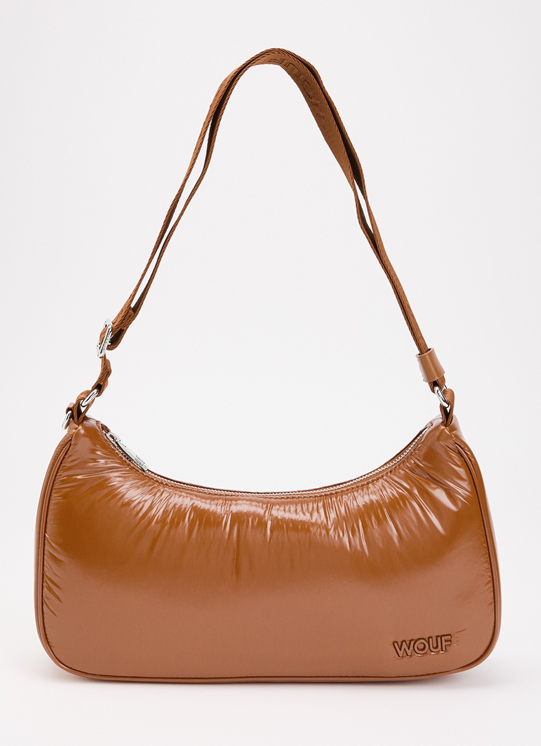 Wouf Sienna crossbodytas met logo - voorkant 5 camel