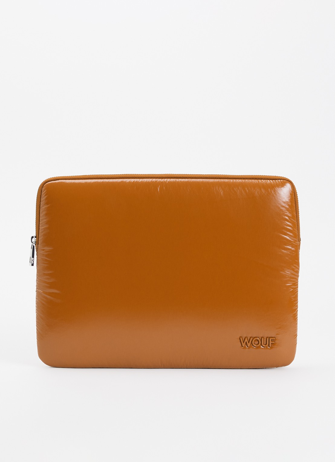 Wouf Sienna laptophoes 13 en 14 inch  - voorkant camel