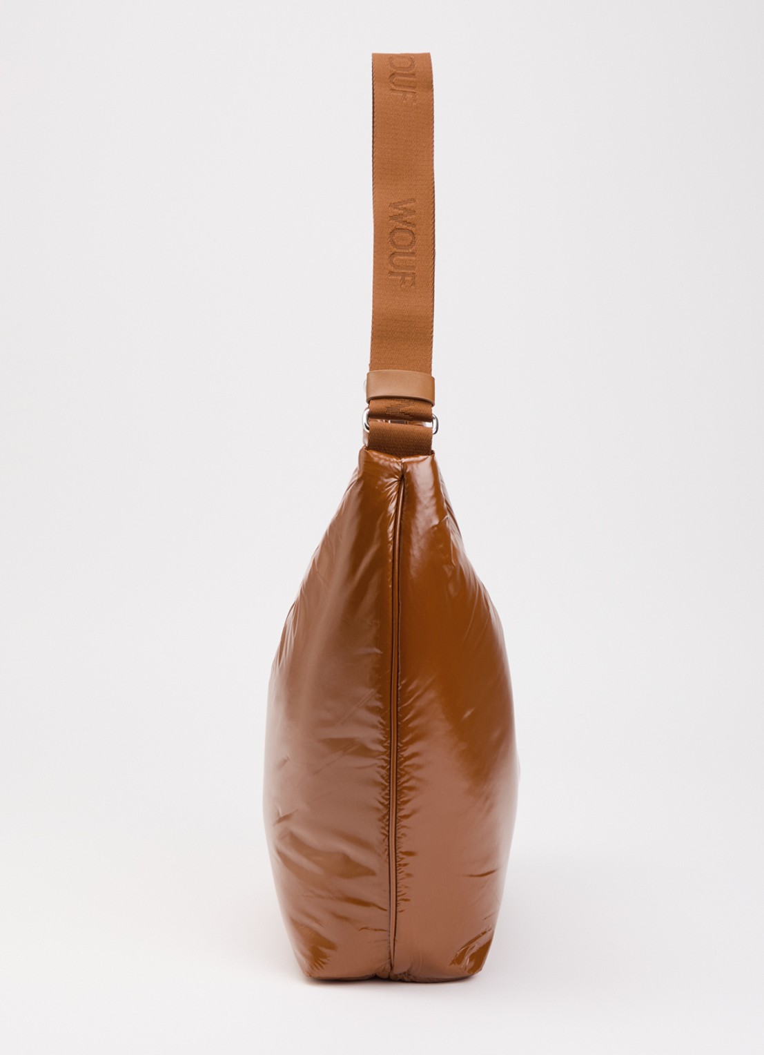 Wouf Sienna schoudertas met logo en verstelbare schouderriem - detail 3 roestbruin