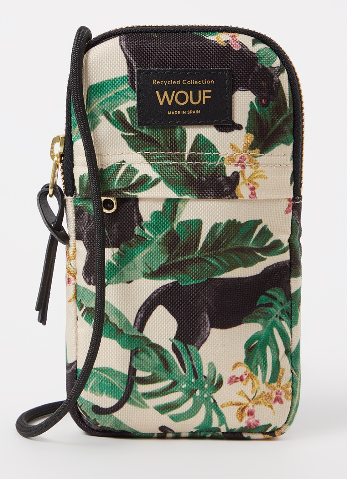 Wouf Yucata crossbody telefoonhoes met bloemenprint - voorkant groen