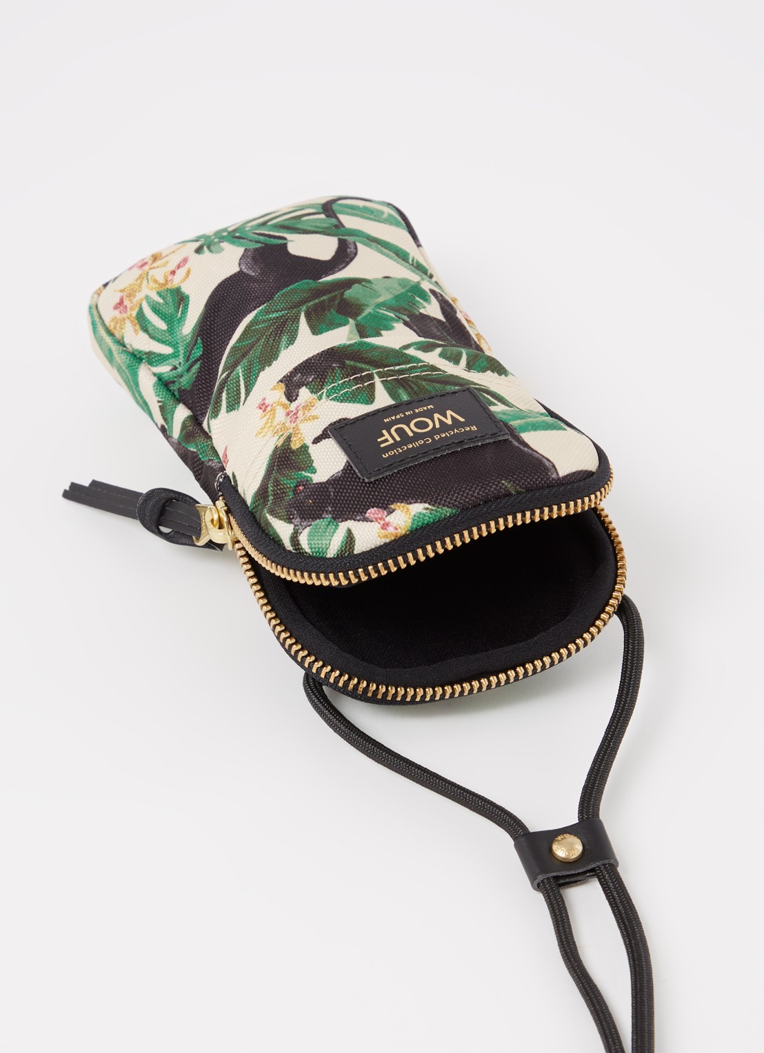 Wouf Yucata crossbody telefoonhoes met bloemenprint - voorkant 2 groen