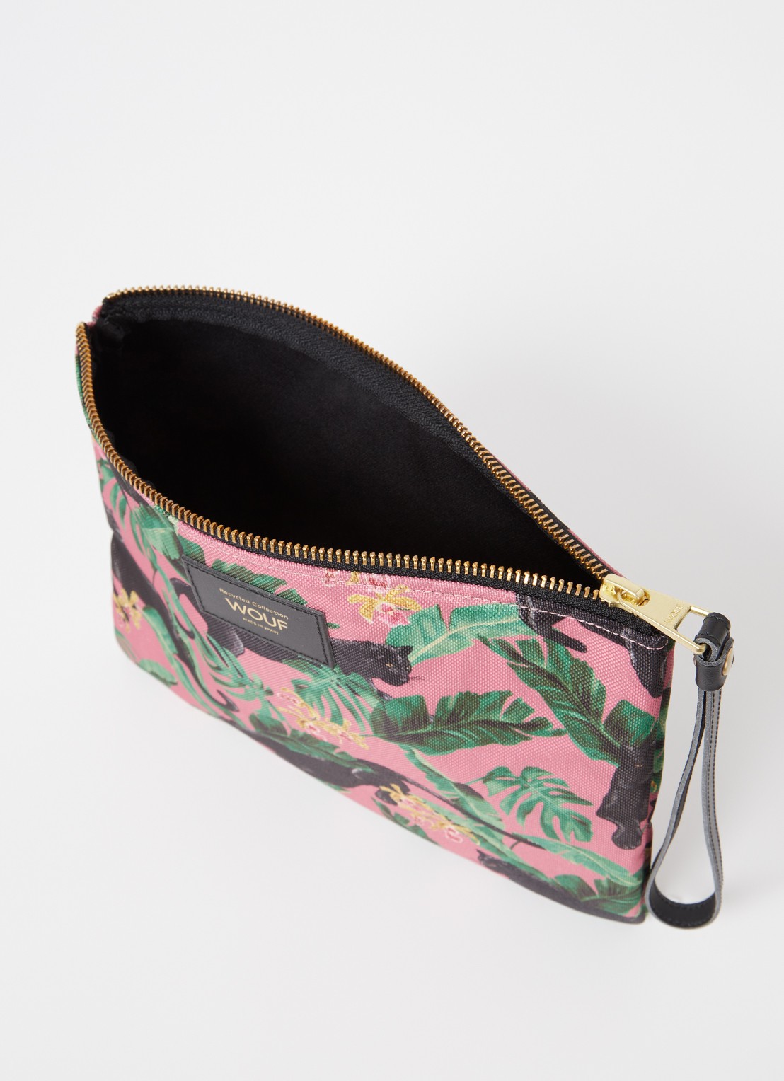 Wouf Yucata XL toilettas met print - voorkant 2 roze